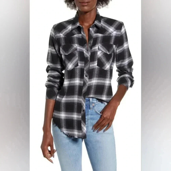 Rails Jaxton Plaid Button Down Long Sleeve Shirt Size Medium - Picture 2 of 9